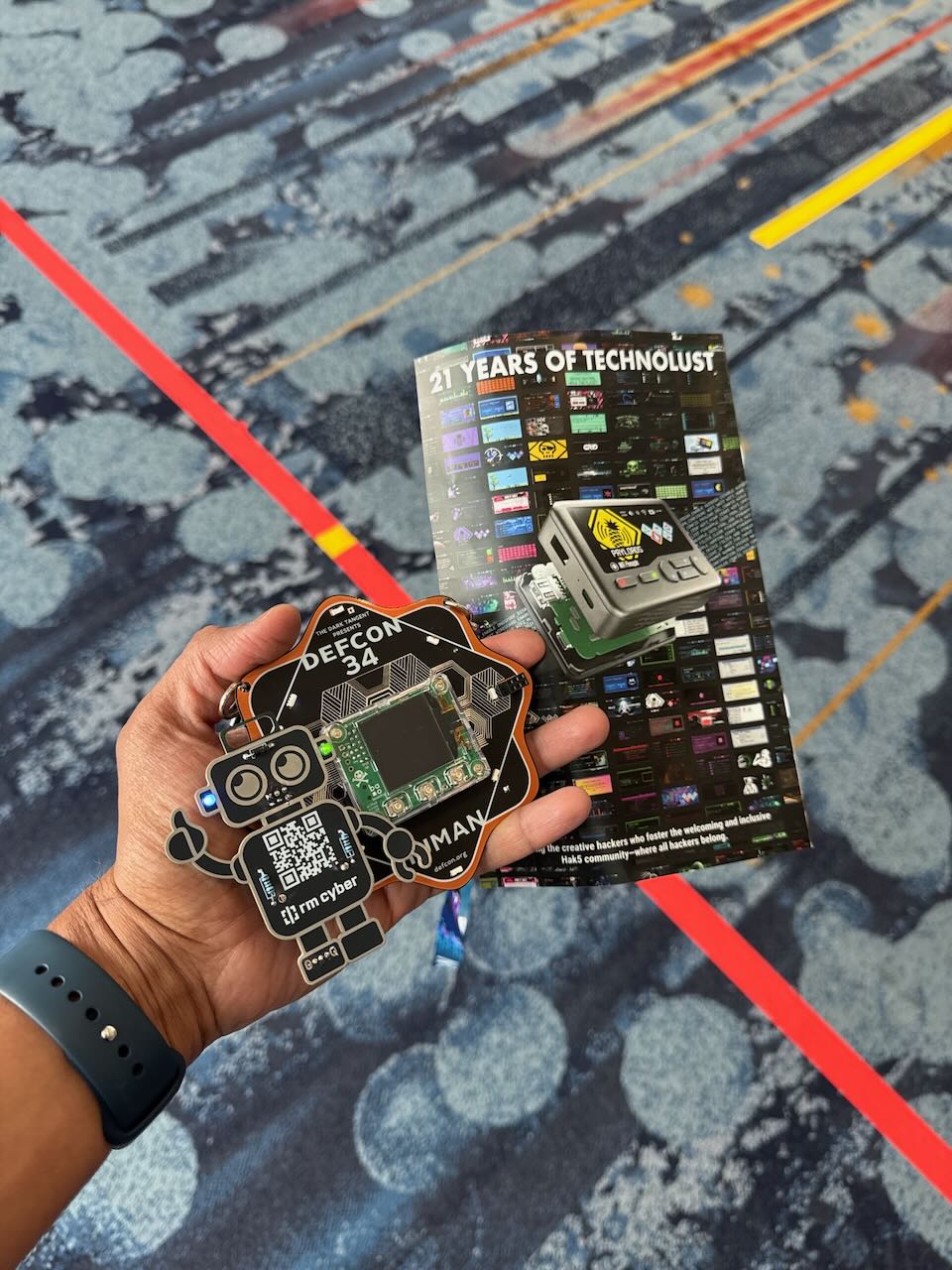 Finished SAO attached to a DEF CON badge